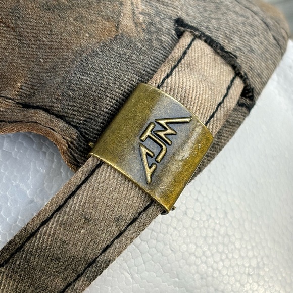 AJM Wrights Wilderness Camp Ontario Canada Camo Adjustable Strap Back Hat OSFA - Picture 10 of 13